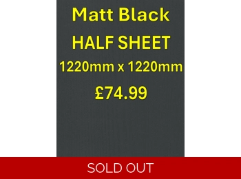 15mm Lightweight Furniture Ply - Matt Black Woodgrain - Half Sheet